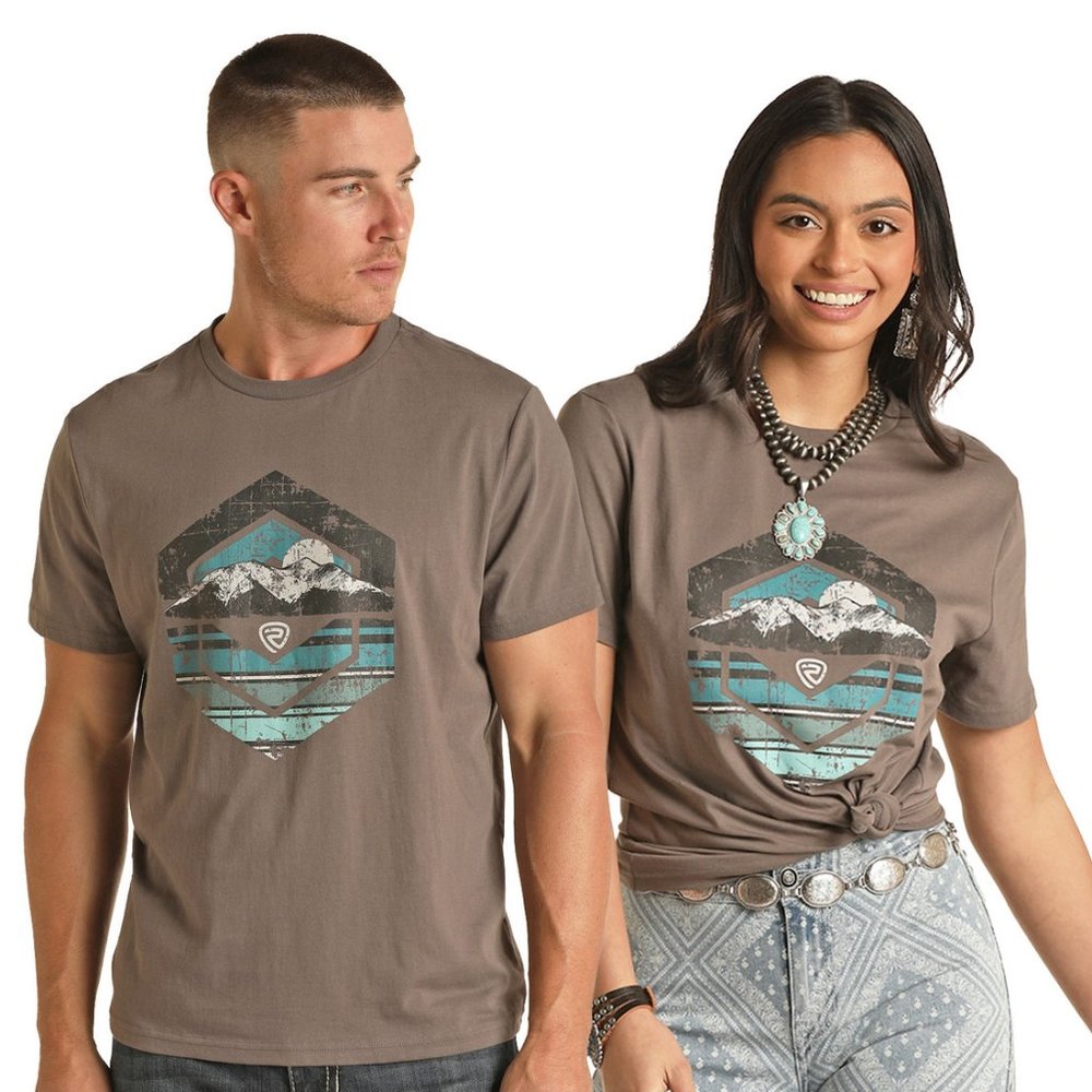 CHARCOAL DESERT UNISEX GRAPHIC TEE